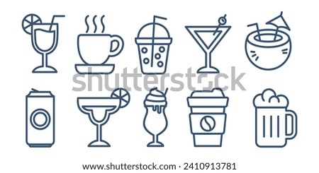 Drink Outline Icon Vector Art