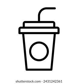 drink outline vector icon isolated on white background. drink line icon for web, mobile and ui design.