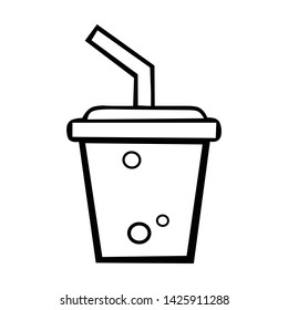 Drink packaging icon isolated on white background, juice icon, packaging illustration, creative logo, drink icon