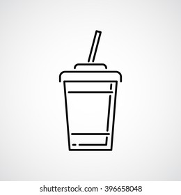 drink in a paper cup icon