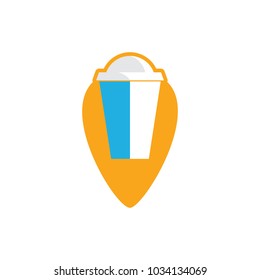Drink Pin Logo Icon Design