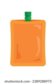 Drink pouch. Simple flat illustration.