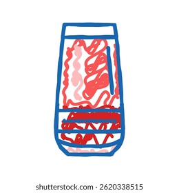 Beba el Vector del bosquejo del icono del doodle de la fruta de la frambuesa. Beba el signo de la baya de la fruta de la frambuesa
