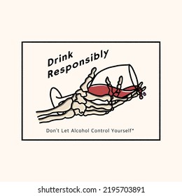 Drink Responsibly Simple Vector Illustration