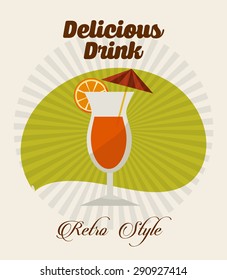 drink retro label design, vector illustration eps10 graphic 