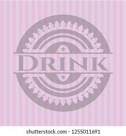 Drink retro pink emblem