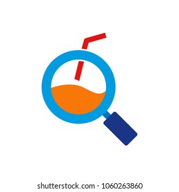 Drink Search Logo Icon Design