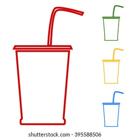 Drink. Set of line icons