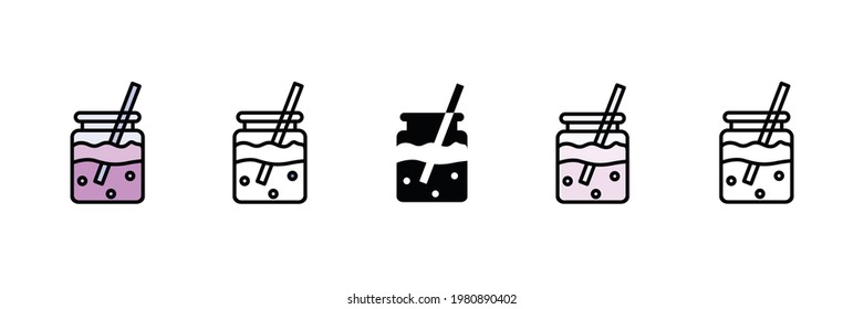 drink set vector type icon