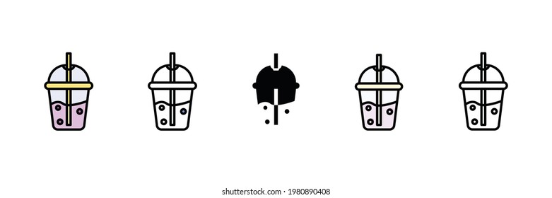 drink set vector type icon