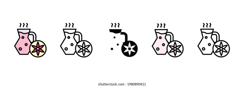 drink set vector type icon