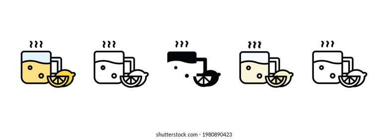 drink set vector type icon