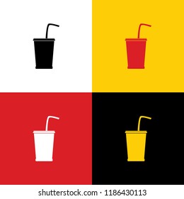 Drink sign illustration. Vector. Icons of german flag on corresponding colors as background.