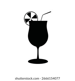 drink silhouette vector on white background