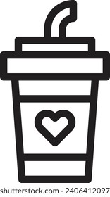 Drink single vector line icon