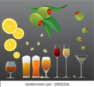 Drink and snack vector