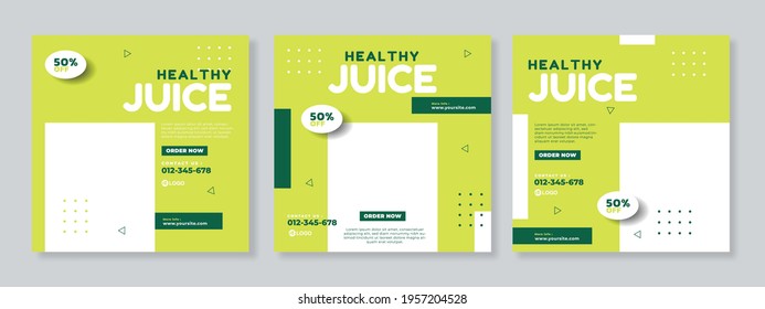 Drink social media post template vector