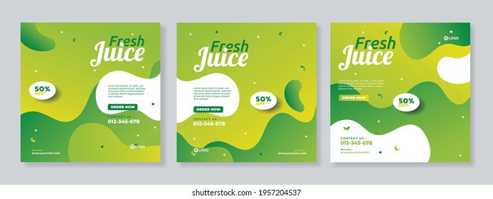 Drink social media post template vector