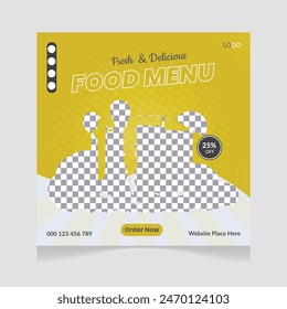 Drink social media post template vector
