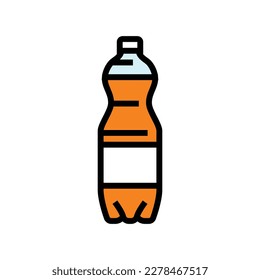 drink soda plastic bottle color icon vector. drink soda plastic bottle sign. isolated symbol illustration