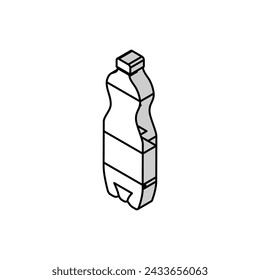 bebida botella de plástico soda icono isométrico vector. bebida soda botella de plástico signo. símbolo aislado ilustración