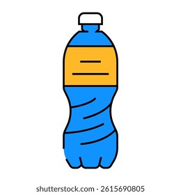 drink soda plastic bottle line icon vector. drink soda plastic bottle sign. isolated symbol illustration