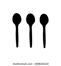 Drink spoon vector stock illustration black, icon drink spoon. isolated on white background, suitable for web icon, etc.