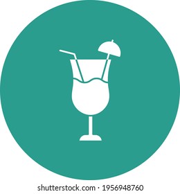 Drink, summer, cocktail vector image. Can be used for Summer and Holidays. Suitable for mobile apps, web apps and print media.
