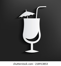 Drink symbol on background,clean vector