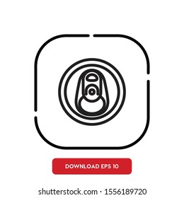 Drink symbol, soda can outline vector icon. Modern, simple flat vector illustration for web site or mobile app.