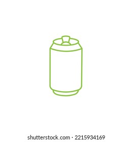 Drink symbol, soda can outline vector icon