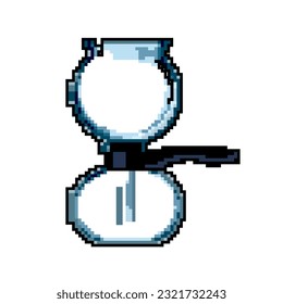 drink syphon coffee maker game pixel art retro vector. bit drink syphon coffee maker. old vintage illustration