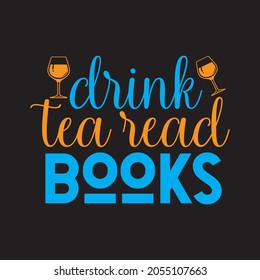 drink tea read books vector file