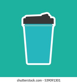 Drink thermo cup icon vector illustration graphic