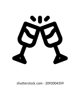 drink, toast, icon outline style for your design