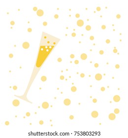 drink a toast to the party, vector on white background