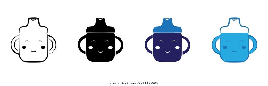 Icono de juguete de la bebida Multi Style Ilustración vectorial