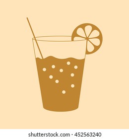 
Drink in a transparent glass with a straw and lemon .
Carbonating beverage.Cocktail with bubbles.
