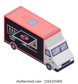 Drink truck icon. Isometric of drink truck vector icon for web design isolated on white background
