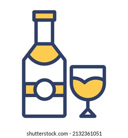 drink vector colored Line  Icon. Simple Creative vector Line Icon