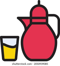 drink vector colour line  icon