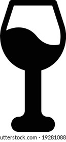 icono plano de glifo vector de bebida