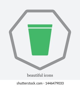 Drink vector icon .Drinking vector icon. A sign of fresh drink or juice or cofee.