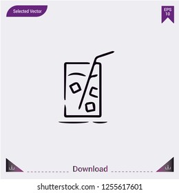 Drink vector icon. Modern, simple, isolated, flat best quality icon for web site designs or mobile apps. Vector illustration.