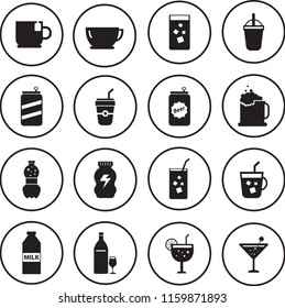 drink vector icons set