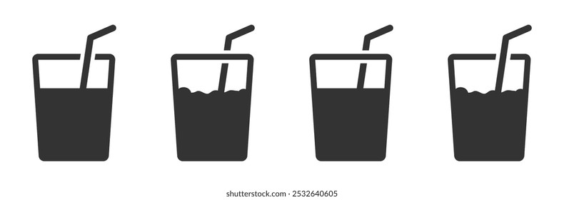 Drink vector icons set. Drinking cup vector icon. Drink icon. Cup icon