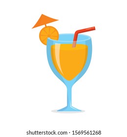 Drink vector illustration isolated on white background. Orange juice vector
