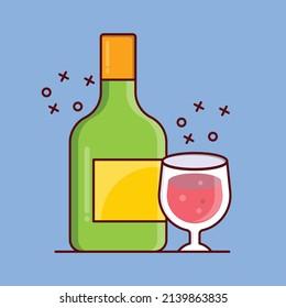 drink Vector illustration on a transparent background.Premium quality symbols. vector line flat  icon for concept and graphic design.