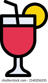 Drink Vector illustration on a transparent background.Premium quality symmbols.Stroke vector icon for concept and graphic design. 