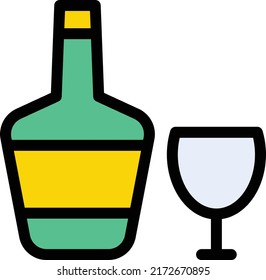 Ilustración del vector de bebidas sobre un fondo transparente.Símbolos de calidad superior.Icono del vector de trazo para el diseño de conceptos y gráficos.